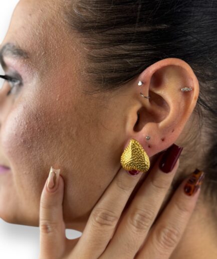 Kali Heart Gold Earrings