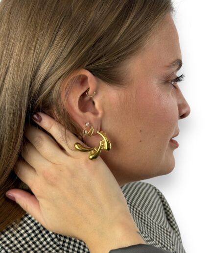 Iris Gold Earring