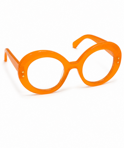 Lunettes rondes orange