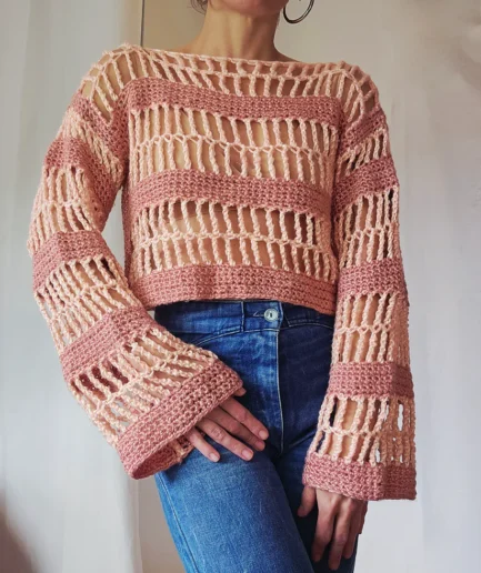 Haut Crochet Manches Longues