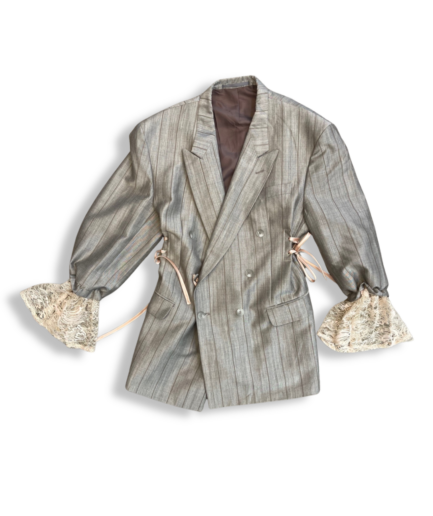 Blazer Corseté Manches Dentelle