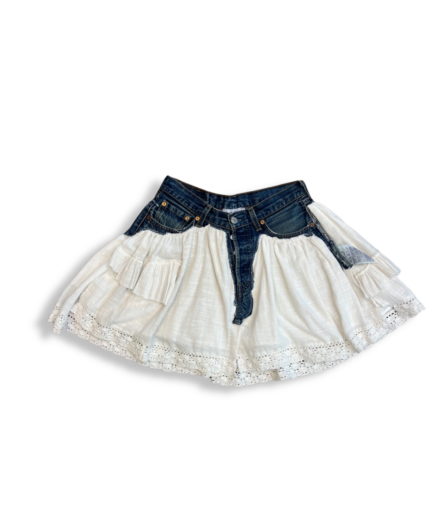 Jupe Chutes Jeans Chemises Bleues