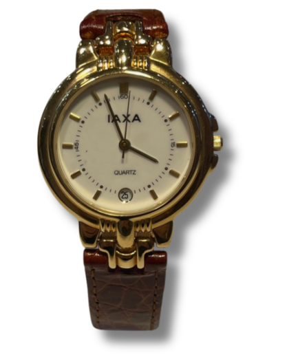 IAXA Vintage Dorée – Bracelet Croco Brun